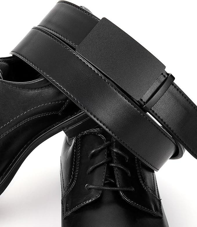 CHAOREN Mens Belt Leather Ratchet Belt - Customizable Fit, Effortless Style (35mm)