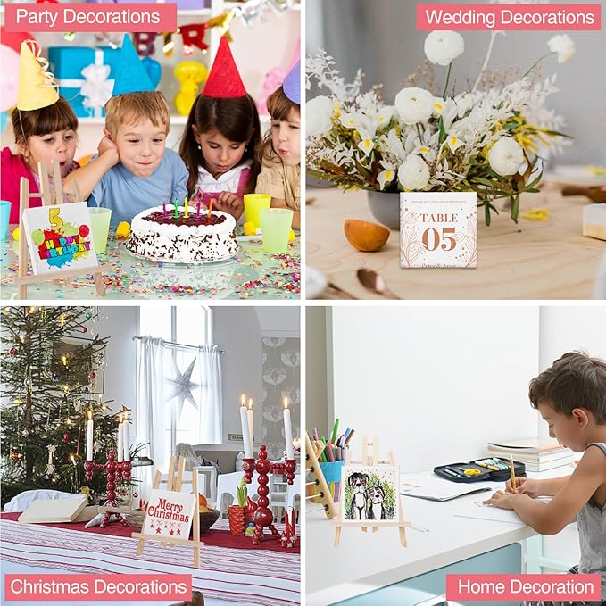 ESRICH Mini Canvases for Painting, Mini Canvas Bulk 100 Pack 2.4x2.4In, 2/5In Profile Small Square Canvases, Blank Canvases are Great for School Projects and Kids Birthday Parties, Home Decor Project.