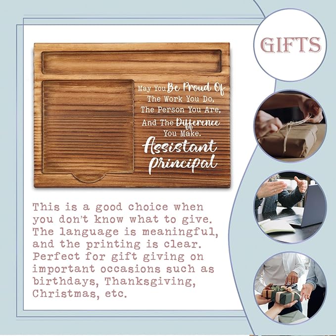 Assistant Principal Gifts, Assistant Principal Appreciation Gifts, Thank You Gifts for Assistant Principal, Vice Principal Office Desk Decor Gifts Self-Stick Note Pad Holders ZSS3
