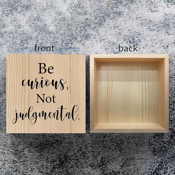 Inspirational TV Show Merchandise Wooden Box Sign Decorative Soccer Coach Gifts Office Desk Decor for Tabletop Bookshelf Tiered Tray Home Farmhouse Bedroom Library Rustic Square Wall Decor Wood Color