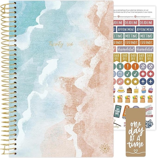 bloom daily planners 2026 Planner (January - December) Calendar Year Organizer - 5.5” x 8.25” - Weekly & Monthly Agenda Book with Stickers & Bookmark - Ocean Oasis