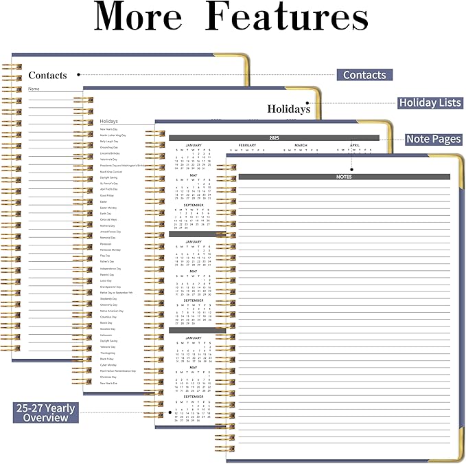 Appointment Book/Planner 2025-2026 - Daily Hourly Schedule Planner from 7am - 10 pm, Weekly & Monthly Hourly Appointment Book Calendar from July 2025 - June 2026, 9" x 11" -Purple