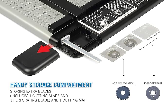 Carl Manufacturing 12220 HVY-Duty Paper Trimmer 15-Inch 36 Sht Cap. 14-Inch x15-1/4-Inch x3/4-Inch GY