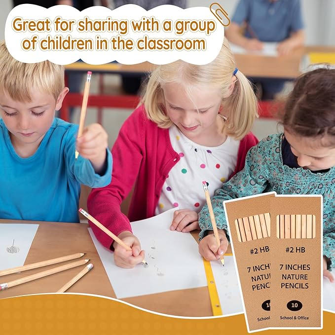 Geyoga 30 Packs of 300 Count #2 Pre Sharpened Pencils Bulk Woodcased for Classroom #2 HB Triangle Shape Pencils with Top Erasers for Teacher Office Back to School Supply(Wood Color)