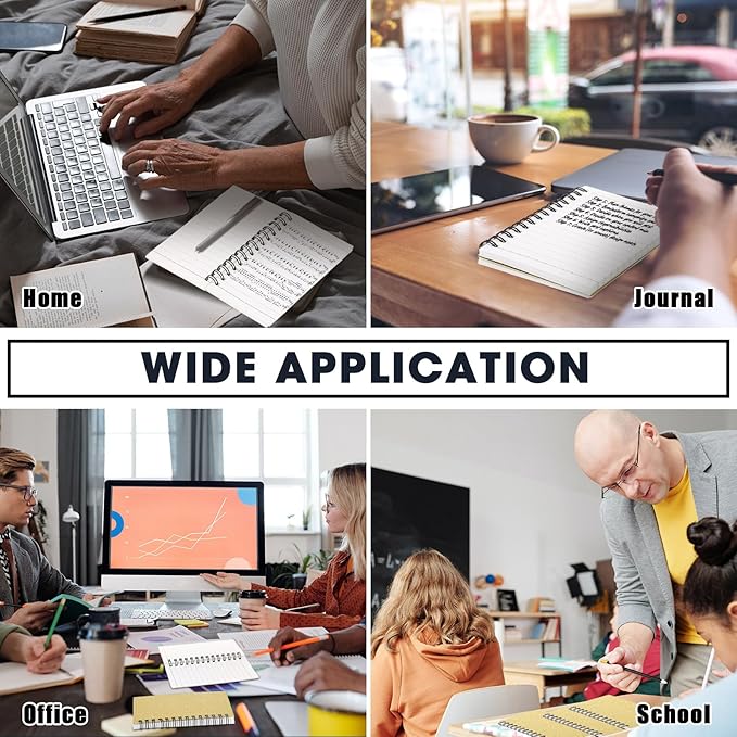 Jutom 18 Pcs Small Spiral Notebooks Memo Pads 3x5 Bulk Small Pocket Notebooks Mini Notepads with Lined Pages Mini Journals for Office Back to School Work Writing Supplies, 120 Pages (Gold)