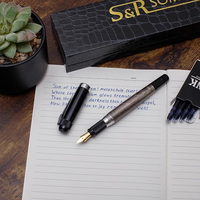 S&R Somit Fountain Pen, Premium Nib,Fancy Pen Executive, Journaling, Calligraphy, Best Writing Pen Gift for Men & Women, Illuminating Gift Box