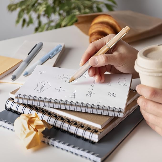 Gel Pens 0.5mm Point Pen Black Ink Smooth Writing Retractable Pen for Office,School Supplies,12-Count (Silver clip)