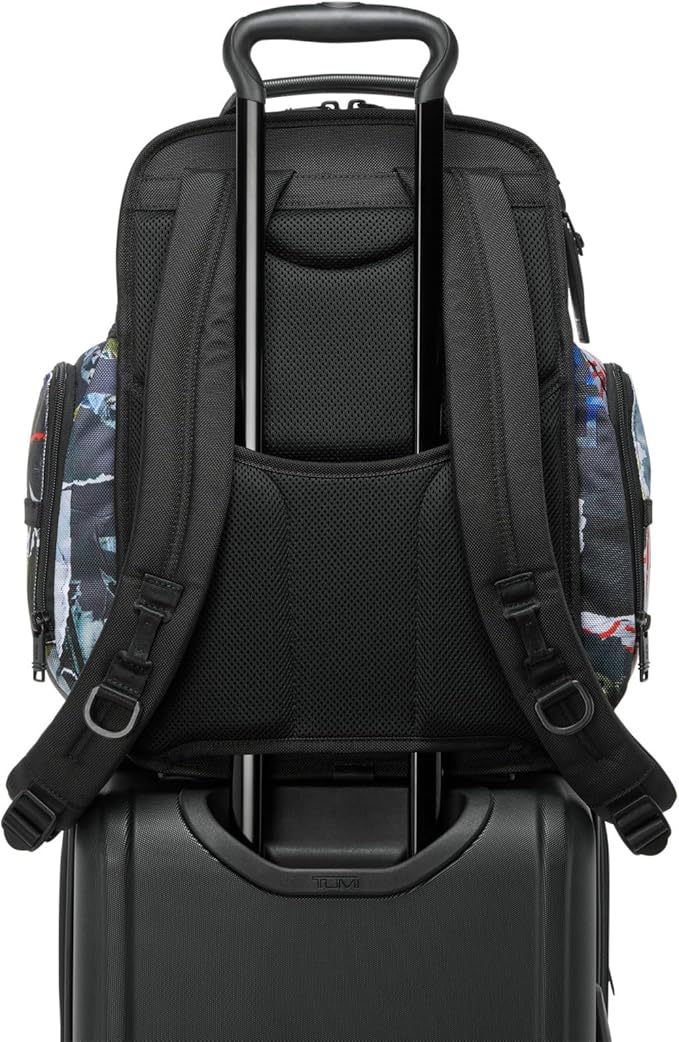 TUMI - Alpha Brief Pack - Men's Laptop Backpack with Padded Adjustable Straps - Fit up to 15" Screen - 17.0" X 12.0" X 8.0" - Wheatpaste Print