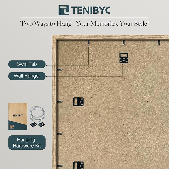 20x28 Oak Poster Frame 3 Pack, Natural Solid Wood Picture Frame, Wall Gallery Frame