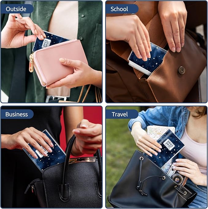 Pocket Calendar 2026-2027, 2026-2027 Monthly Planner - 3.7" x 6.7" - Runs from July 2025 Until December 2027, 2026 Pocket Calendar with PVC Cover for Organizing & Planning