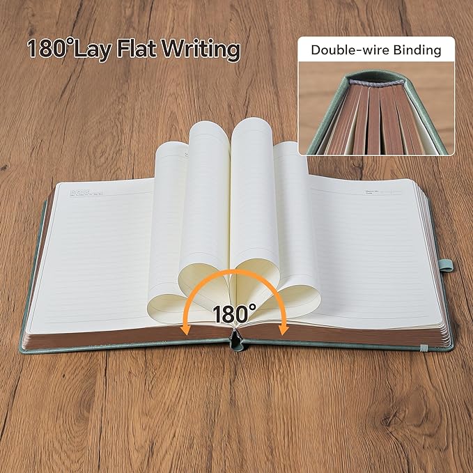 ZXHQ A5 360 Pages Lined Journaling Notebooks with Pen, Journals for Women Men Writing Notebook, Tree of Life Design, Brown Edge Fine Inner Pocket - Blue