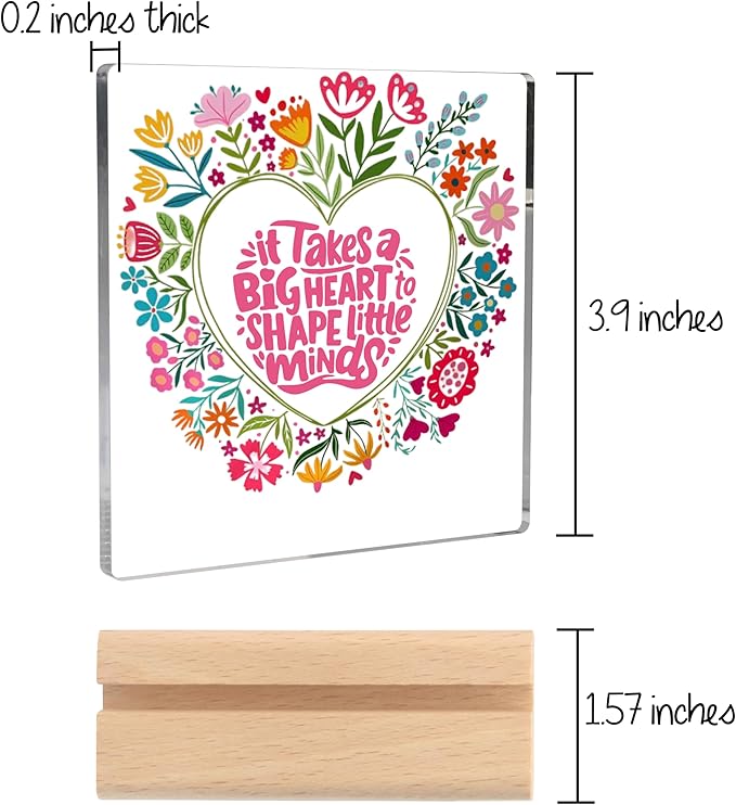 Teacher Appreciation Gifts for Women, Appreciation Gifts for Teacher Graduation Party Gifts End of Year Teacher Gifts from Students Thank You Teacher Acrylic Desk Decorative Sign for Teacher Office