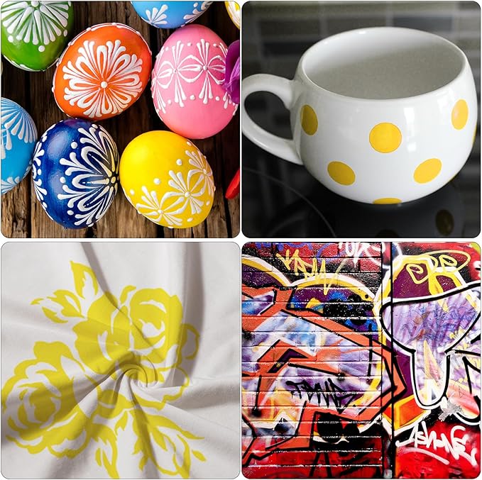 Yellow Paint Pens Permanent Markers - 2 Pack Oil Based Quick Dry Waterproof Markers for Tire, Rubber,Wood, Rocks, Metal, Canvas, Plastic, Dark Surface,Craft Art Supplies,Medium Point