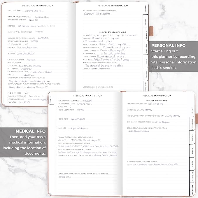 Clever Fox End of Life Planner – Final Arrangements Organizer for Beneficiary, Will Preparation, Last Wishes & Funeral Planning, A4 (Rose Gold)
