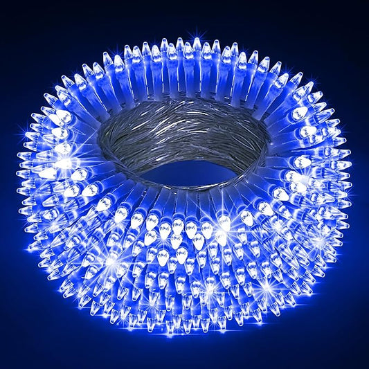 200 LED 66ft Christmas String Lights Indoor Outdoor, 8 Modes Christmas Fairy Lights with Timer & Momory, IP44 Waterproof Christmas Tree Lights for Xmas Patio Yard Fence Balcony Garden (Blue)