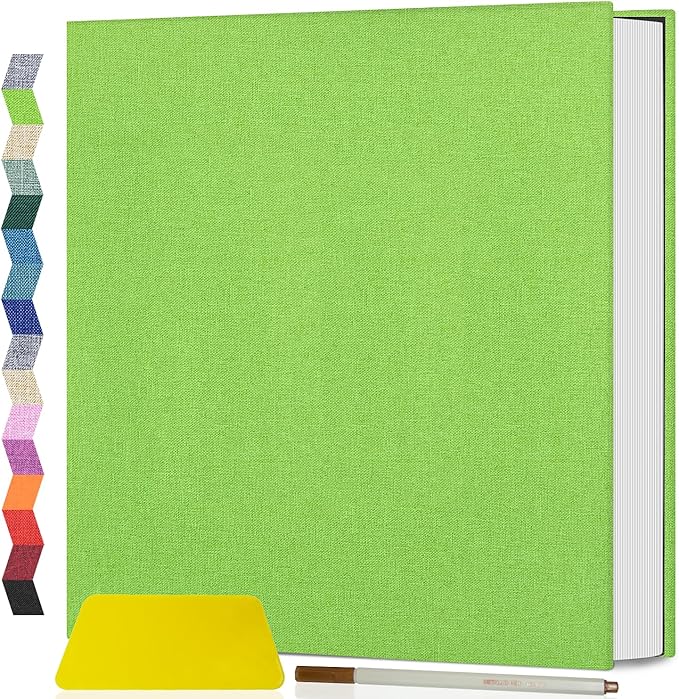 Popotop Photo Album Self Adhesive Scrapbook Album for 4x6 5x7 8x10 Pictures DIY Photo Book as Scrapbooking Supplies Kits, Birthday Gifts for Women Mom Wedding Baby Family Travel