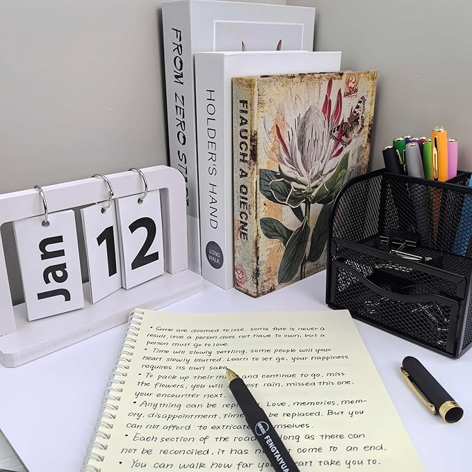 Fengtaiyuan P18Prox6, Gel Pens, Black Ink, Extra FIne 0.5mm, Writting Pens, Smooth, 6 Pack (P18Prox6)