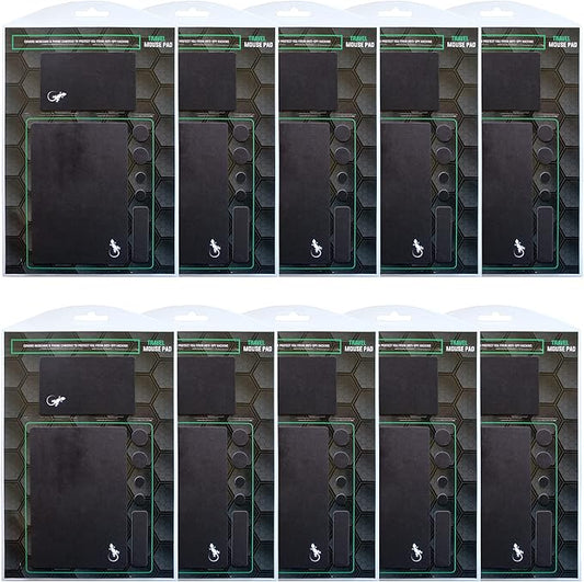 Mouse Pad Adhesive Bottom - Sticks to Any Surface - Portable - Webcam Covers and Screen Cleaner Included (10 Pack - Event Pack)