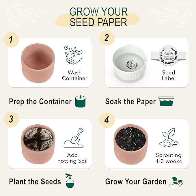 Hyggelight - The Growing Candle, Coffee Scented, 8oz Ceramic Pot, Aromatherapy Candles, 100% Soy, Cream and Espresso Aroma for Home, Adelyn