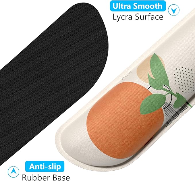 Dapesuom Enlarge Keyboard Wrist Rest, Memory Foam Wrist Cushion for Desk Mats Support, Typing Pain Relief Keyboard Mouse Pad Rests Set with Non-Slip Base for Gaming Laptop Office Computer, Painting