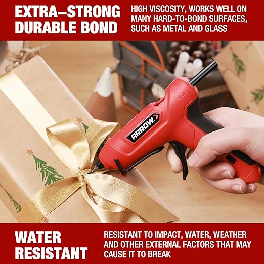 Arrow Mini Hot Glue Sticks, 200 Pack Black Glue Gun Sticks, 4" and 5/16'' Diameter High Viscosity All-Purpose Gun Stick for DIY Art, Craft General Repairs, Festival Home Decoration