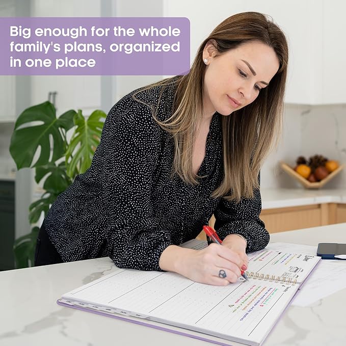 2026 Planner 8.5" x 11", Weekly and Monthly Calendar Planner Book, January 2026 - December 2026, Hardcover Spiral Planner with Monthly Tabs, Notes Pages, Perfect for Women & Men, A4 - Lavender