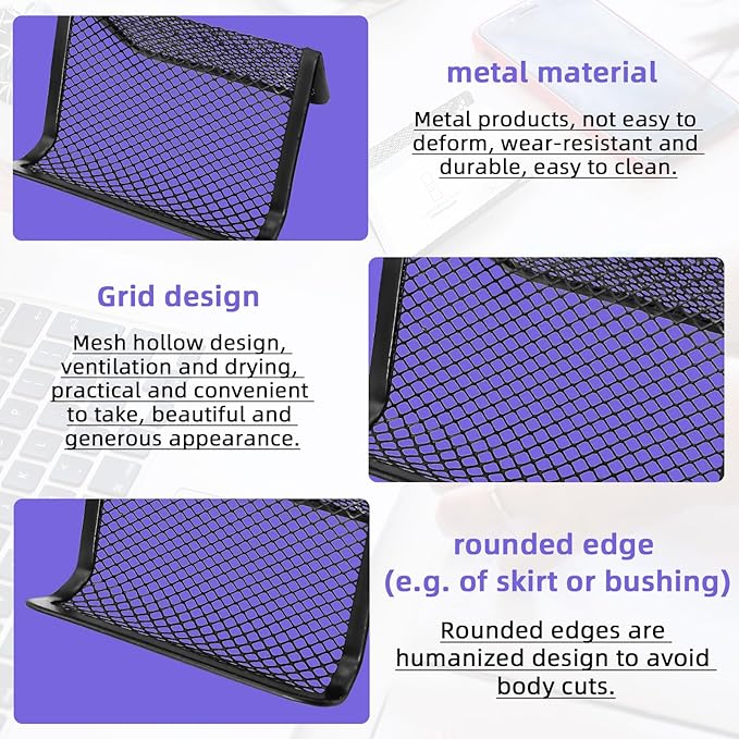 16pcs Black Metal Mesh Business Card Holder Desktop Card Holder Desk Card Holder 1pcs Clear Business Card Organizer