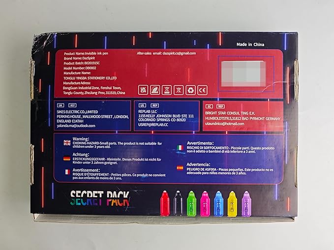 32Pcs Invisible Ink Pen with UV Light, Mini Notepads & Favor Bags, Spy Pens, Top Secret Message Magic Marker, Party Favors for Kids 8-12, Class Prizes, Detective & Escape Room Themes