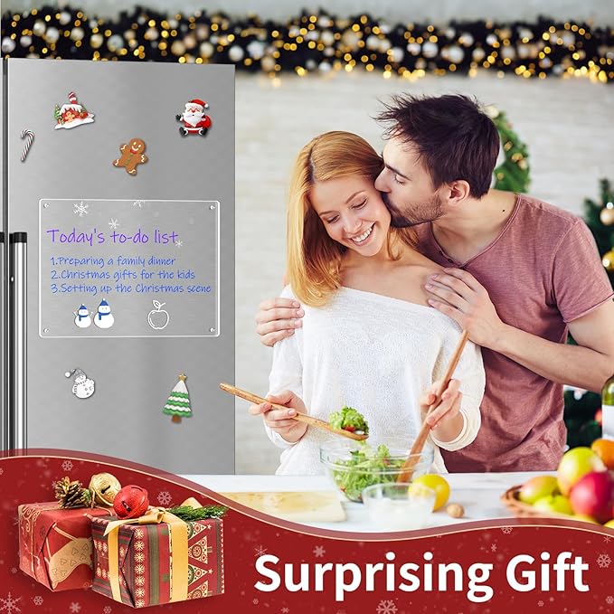 AITEE Acrylic Magnetic Calendar for Fridge, 16"x12" Inches Clear Dry Erase Calendar Memo Whiteboard for Refrigerator with Strong Magnets Includes 6 Dry Erase Markers with 3 Colors