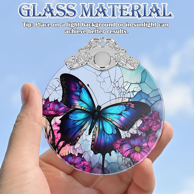 Stained Glass Butterfly Ornament - Christmas Tree Decor