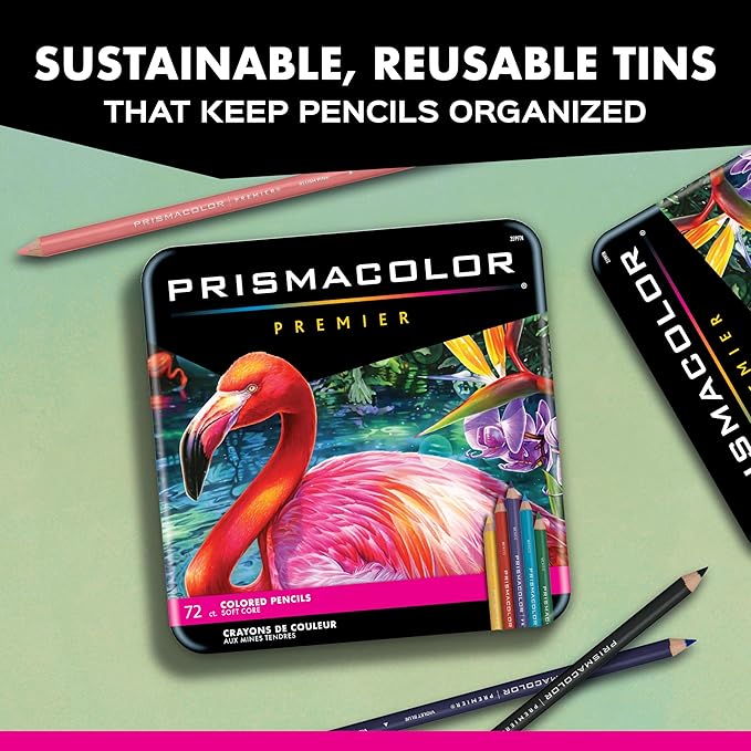 Prismacolor Premier Colored Pencils, Soft Core, Assorted Colors, 48 Count - Durable, Vibrant, Ultra-Smooth, Adult Coloring, Drawing, Sketching, Arts & Crafts
