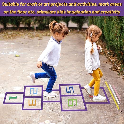 12 Rolls Colored Masking Tape-1/2 inch x 1080 Ft Painters Tape, Rainbow Colors Rolls Bulk Kids Colorful Paper Marking Tape Decorative Arts Crafts Labeling DIY School Classroom Supplies