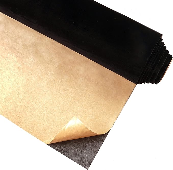 CRE8TIVE 12"x80" Self Adhesive Velvet Drawer Liners for Jewelry Thick Black Felt Velvet Wallpaper Peel and Stick Fabric Flocking Black Contact Paper Roll for Dresser Crafts Jewelry Box Lining Sticker