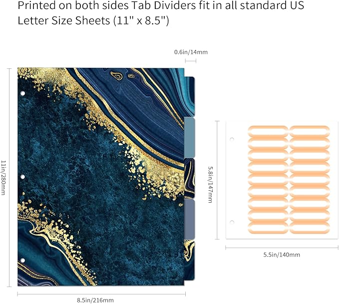 Ospelelf Binder with Clipboard 1 Inch, D Ring Binder for Letter Size (11" x 8.5") with Dividers, File Folder Labels, 3 Ring Binder with Storage for School and Office Supplies