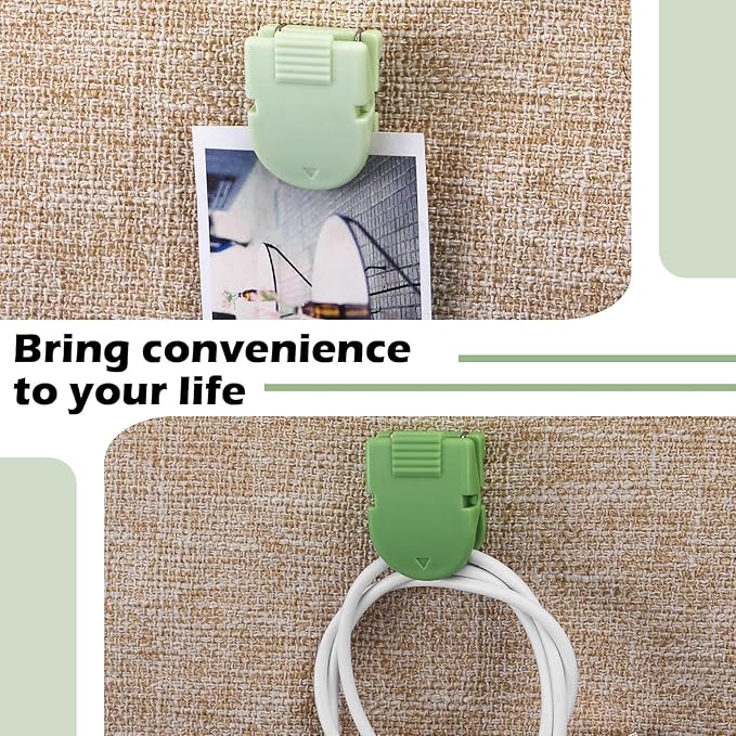 15 Pcs Cubicle Clips Fabric Panel Cubicle Accessories Fabric Partition Panel Wall Clip Office Photos Wall for Notes Memos Standard Size, 40-Sheet Capacity (Sage Green)