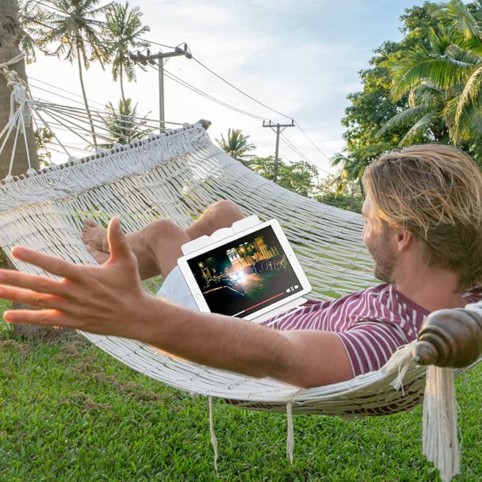 MSDADA Desk Book Stand Metal Reading Rest Book Holder Adjustable Cookbook Documents Holder Bookstands for Recipes Textbooks Music Books Birthday Gift for age 3,4,5,6,7,8,9,10+ Boys Girls (White)