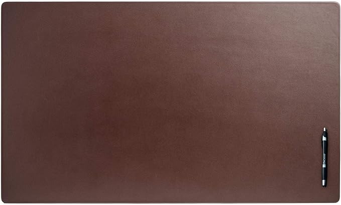 Dacasso Classic Leather Mat Desk pad, 34" x 20", Chocolate Brown