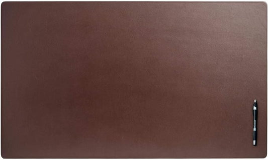 Dacasso Classic Leather Mat Desk pad, 34" x 20", Chocolate Brown