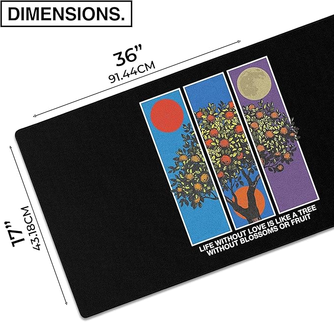 MPCO. OZGMX Large Gaming Desk Pad - 36" x 17" Duraglyde Fabric Original Desk Mats - Non-Slip, Washable, Smooth Glide for Precision Gaming & Work