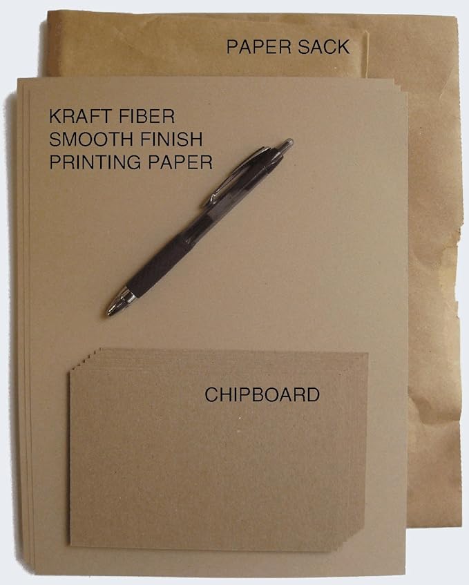 150 Sheets Chipboard 24pt (Point) 5 X 7 Inches Light Weight Photo|Card Size .024 Caliper Thickness Cardboard Craft and Packing Brown Kraft Paper Board