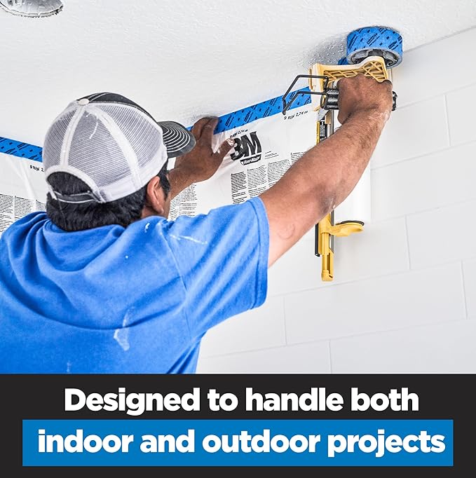 ScotchBlue PROSharp Painter's Tape 1 Inch Wide (0.94 in x 60 yd) 3 Rolls Blue Tape Protects Surfaces and Removes Easily, Edge-Lock Tape for Indoor and Outdoor Use (2093+-24AC3)