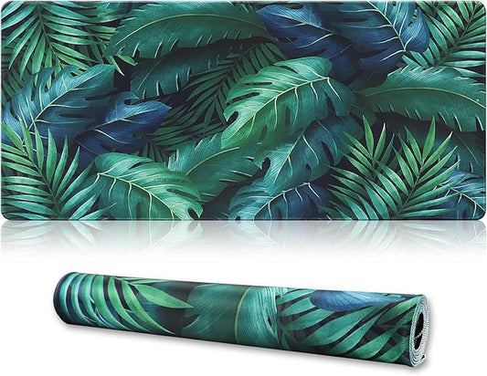 XXL Gaming Mouse Pad 35.4x15.7 Professional Large Mouse Pad & Computer Game Mouse Mat-90x40 Greenleaf