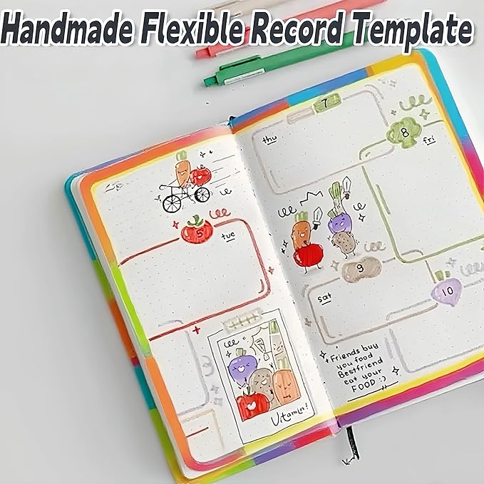 Reusable Flexible Record Template Stencils for Dot Grid Journals, Daily Planning, Journaling, Checklists, Lines, Boxes, Handmade Planner (C)