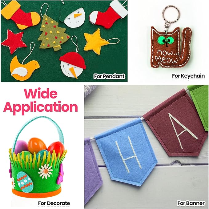 Reginary 120 Pcs 8 X12 Inch & 8 x 35 Inch Felt Sheets for Craft 40 Assorted Color Felt Squares Stiff Paper for Back to School Fall Thanksgiving Halloween Xmas DIY Craft Sewing Patchwork(Brown)