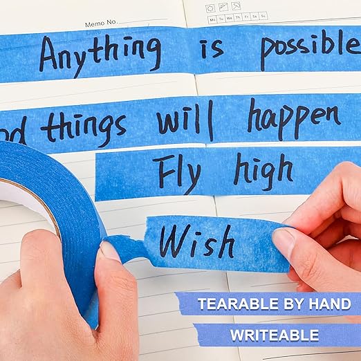 NEOACT 30 Rolls Blue Painters Tape 1 Inch Wide, 55 Yards Multi-Surface Bulk Masking Tape with Sharp Lines,Residue Free Painting for Indoor and Outdoor,Home,Wall