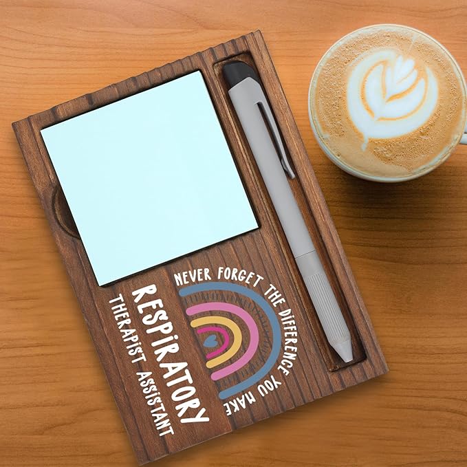 Respiratory Therapist Assistant Gifts Sticky Note Holder, Thank You Gift for Respiratory Therapy Support Staff, Hospital Appreciation Week or Graduation Holiday Recognition PB016