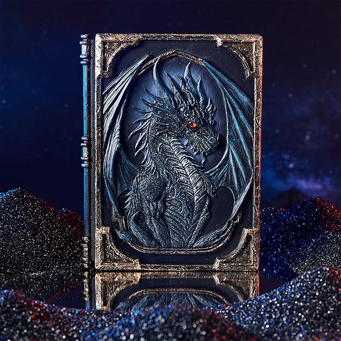 Vintage 3D relief design notebook, hand-engraved blank diary, magic dragon notebook, premium hardcover Hardcover Travel Notepad, journal，sketchbook，school office supplies，christmas halloween birthday holiday gifts