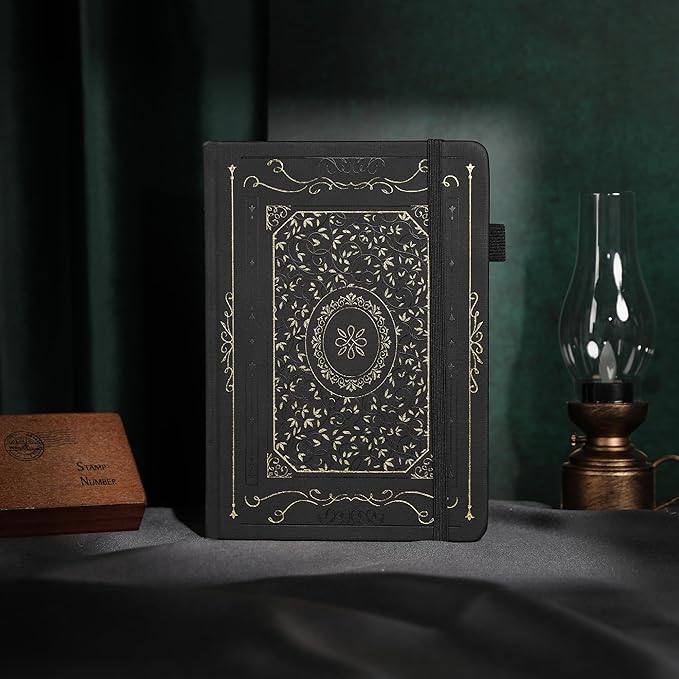 TIEFOSSI Dotted Notebook, 160gsm Thick Paper, Hardcover Dot Grid Journals for Women Men, 192 pages, for Travel, School and Office Use