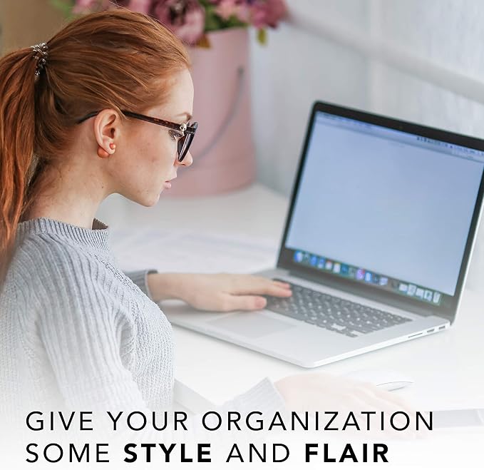 Graphique Designer “Make Things Happen” File Folders | Set of 9 (3 Designs) | Letter Size Organizers | Decorative Office Supplies | Durable Coated Cardstock | Gold Foil Lettering | 1/3-Cut Tabs