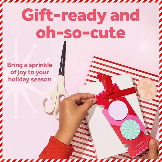 Post-it Jingle Sticky Notes, Christmas Tree Design, 2 in. x 2.5 in., 1 Holiday Tree-Shaped Christmas Themed Cute Sticky Note Pad with 50 Sheets